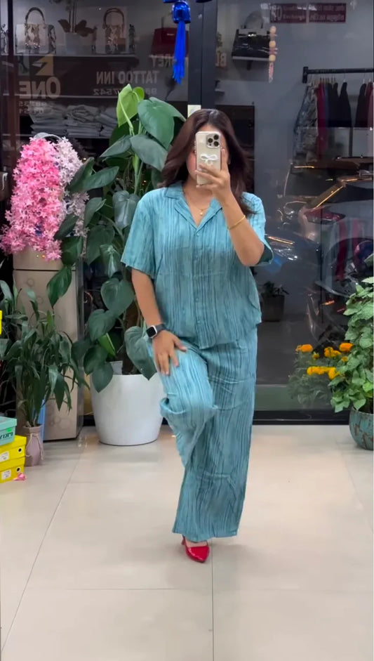 Sky Pure Linen Co-ord Set
