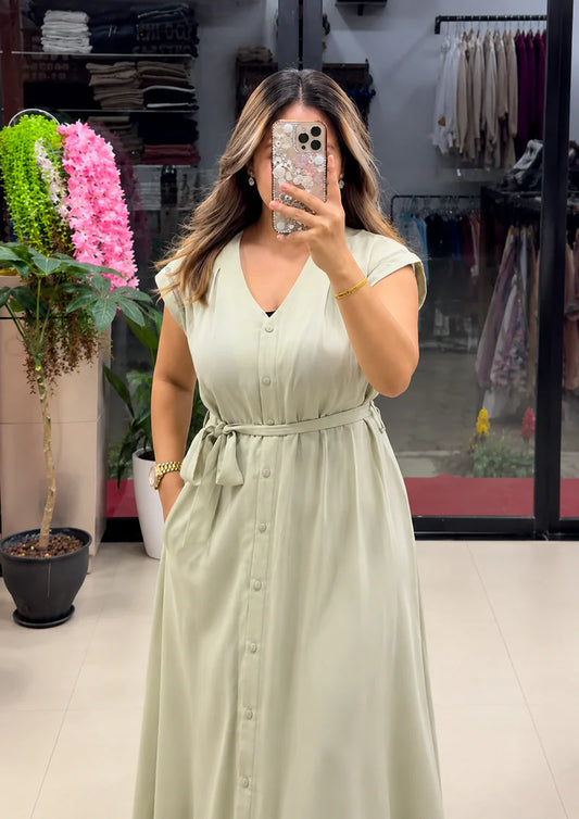 Pista Color Women's Soft Rayon A-Line Maxi Dress